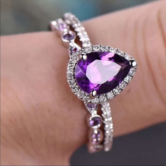 Jewelry New Sterling Silver Purple Stone Engagement Rings Poshmark